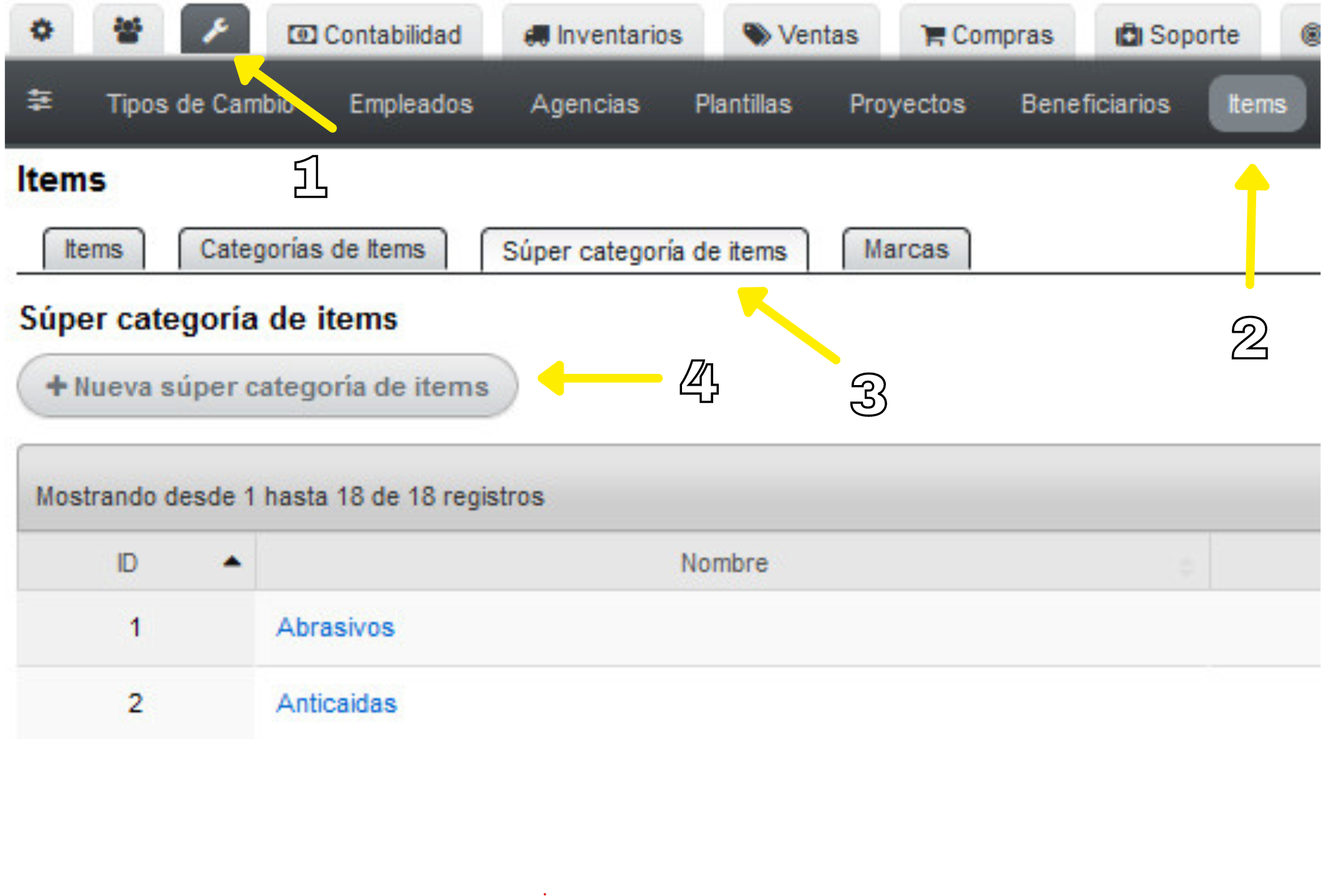 Súper Categorías