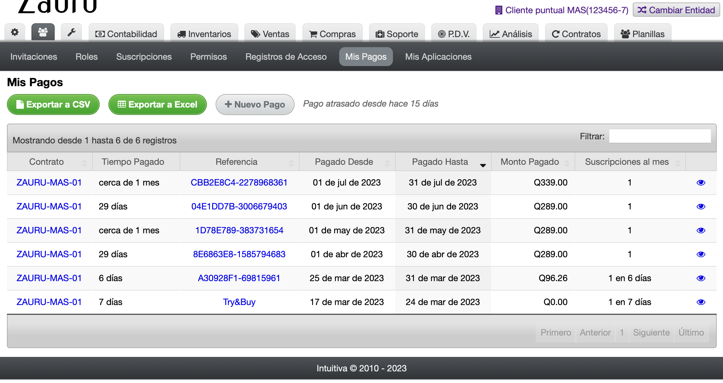 Mis pagos